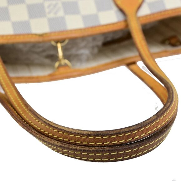 LOUIS VUITTON Neverfull PM Shoulder Tote Bag Damier Azur Leather N51110 74YG880 - Picture 15 of 16